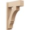 Ekena Millwork 8-in W x 22-in D x 34-in H Balboa Block Rough Cedar Woodgrain TimberThane Outlooker, Primed Tan OUTUR080X22X34BOA44RCPR - alternate 1